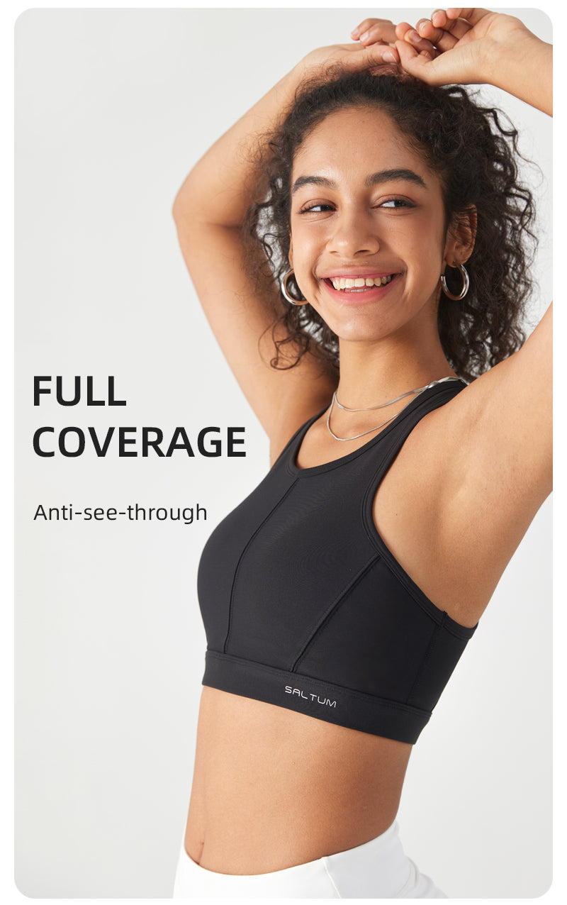 HiTense™ High Support Laser-Cut Sports Bra-Lt Green