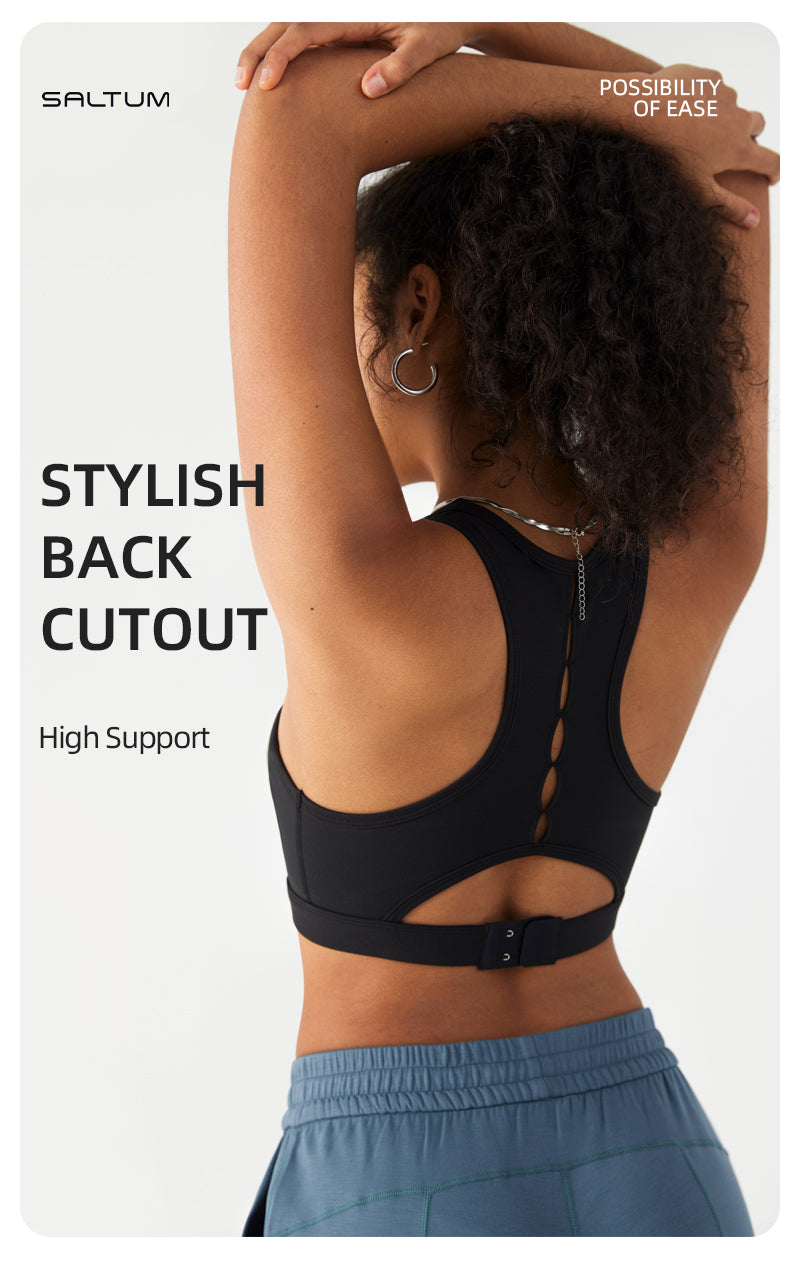 HiTense™ High Support Laser-Cut Sports Bra-Lt Green