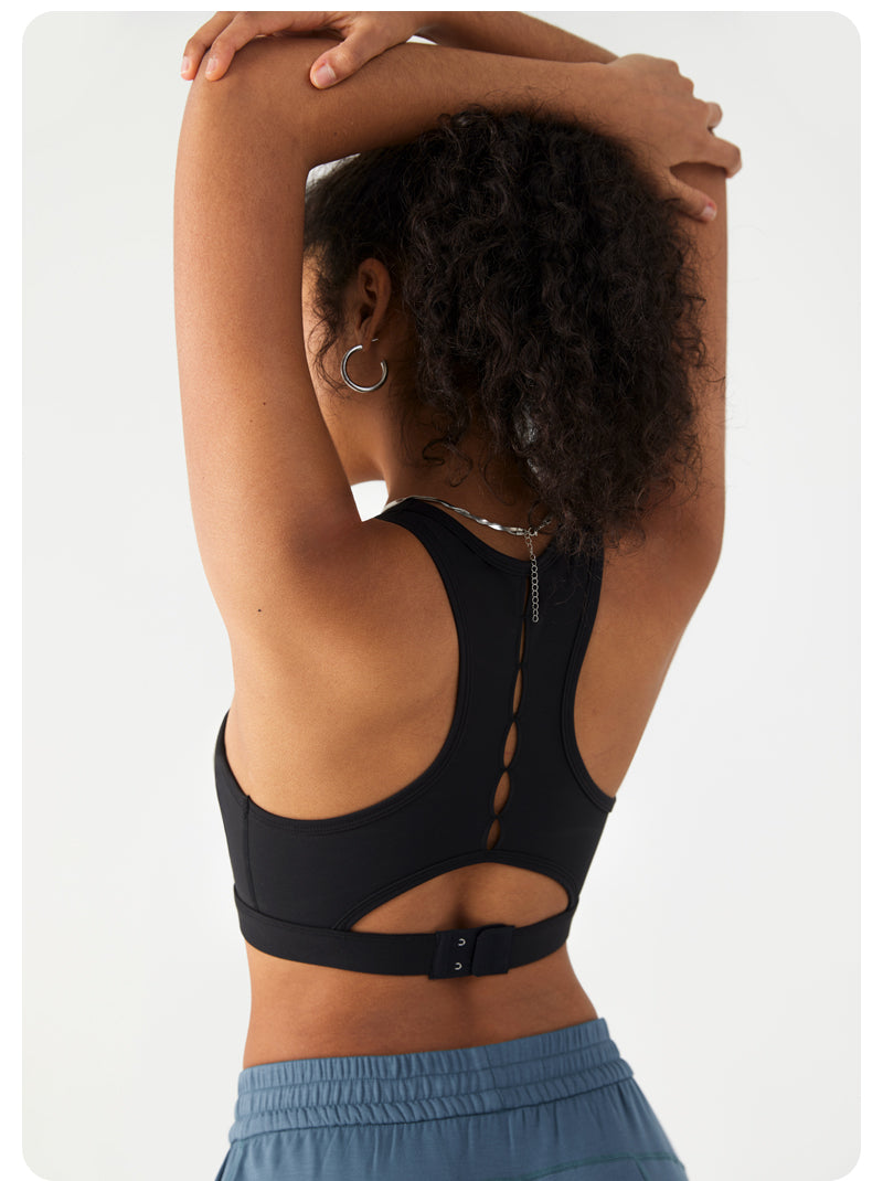 HiTense™ High Support Laser-Cut Sports Bra-Lt Green