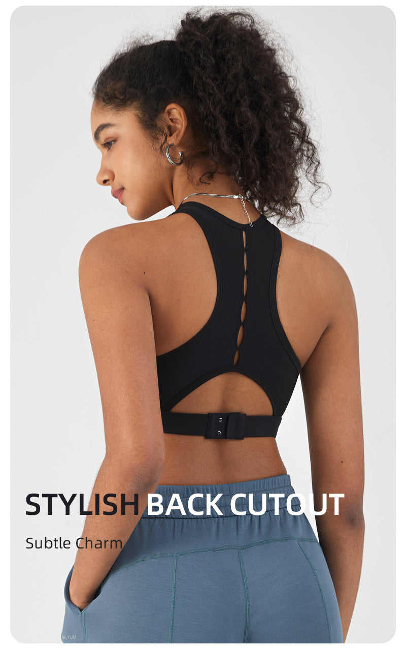 HiTense™ High Support Laser-Cut Sports Bra-Lt Green
