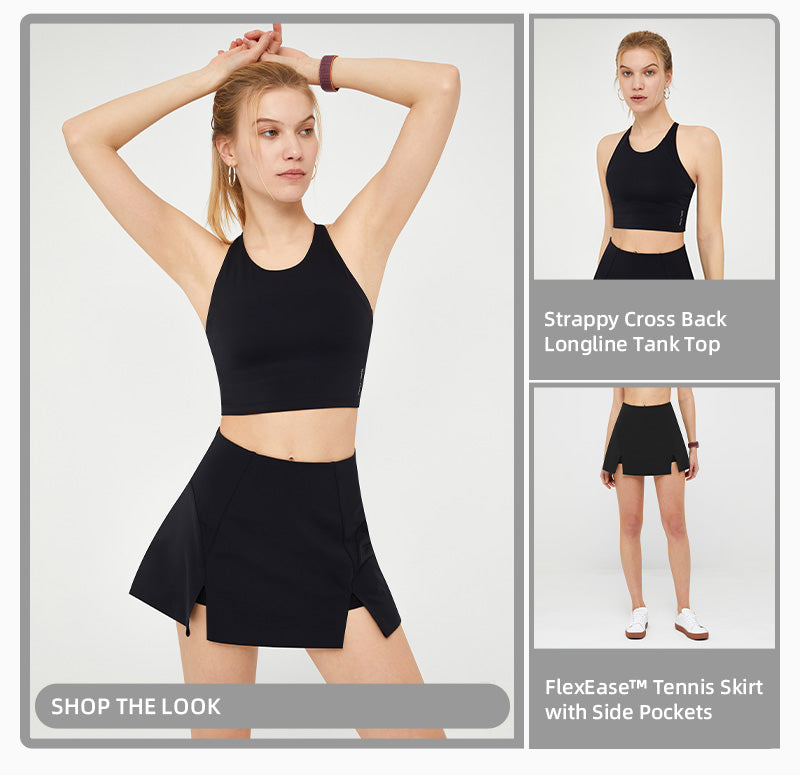 Saltum - Strappy Cross Back Longline Tank Top