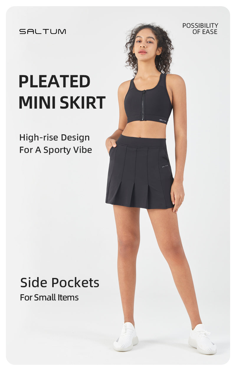 HiTense High-Rise Pleated Mini Skirt-Lt Green saltumsports-ALO-LULULEMON