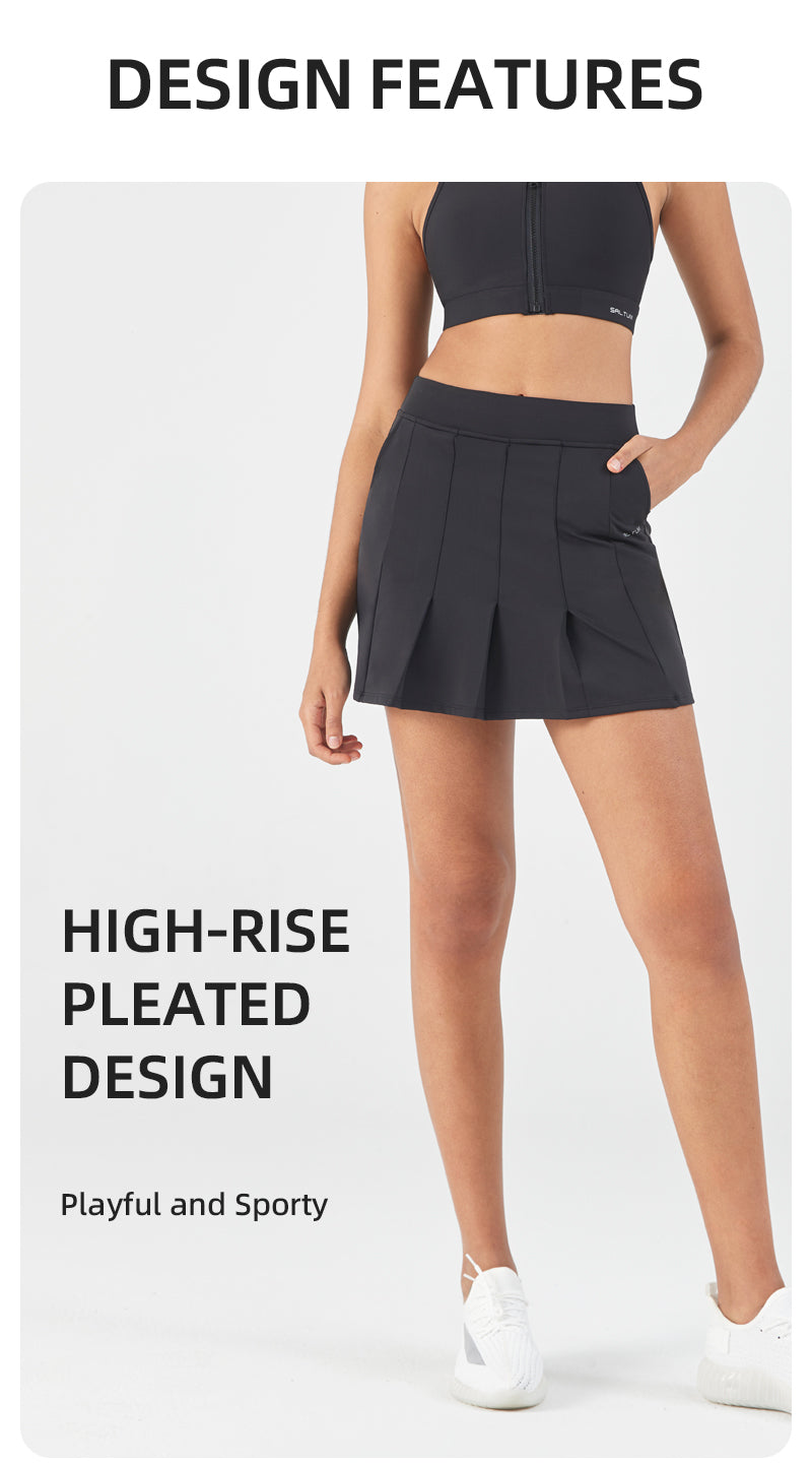 HiTense High-Rise Pleated Mini Skirt-Lt Green saltumsports-ALO-LULULEMON