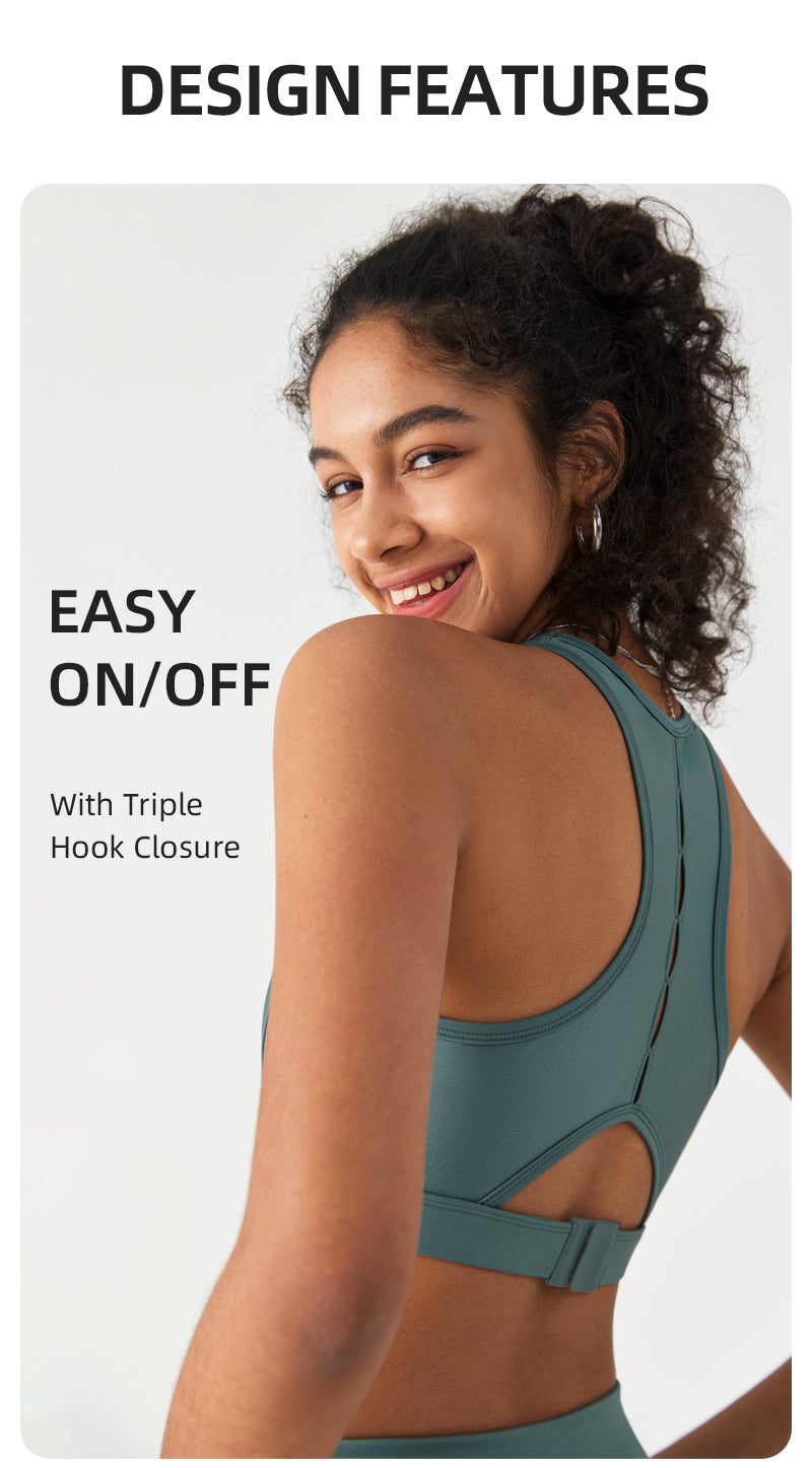 HiTense™ High Support Laser-Cut Sports Bra-Lt Green