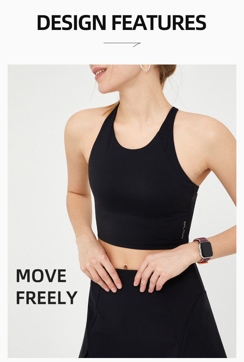 Saltum - Strappy Cross Back Longline Tank Top