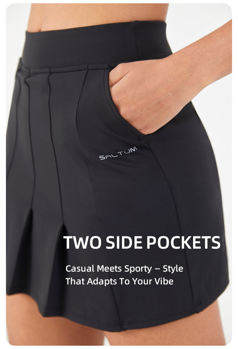 HiTense High-Rise Pleated Mini Skirt-Lt Green saltumsports-ALO-LULULEMON